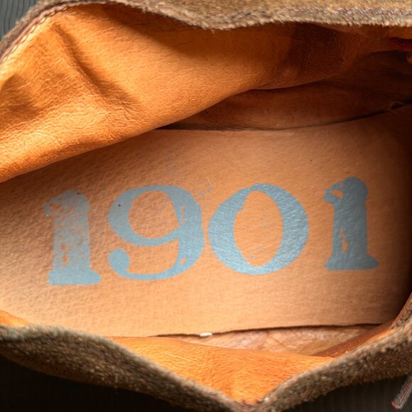 1901 Men's Brown Suede Chukka Boots Red Laces US 14M - Picture 2 of 5